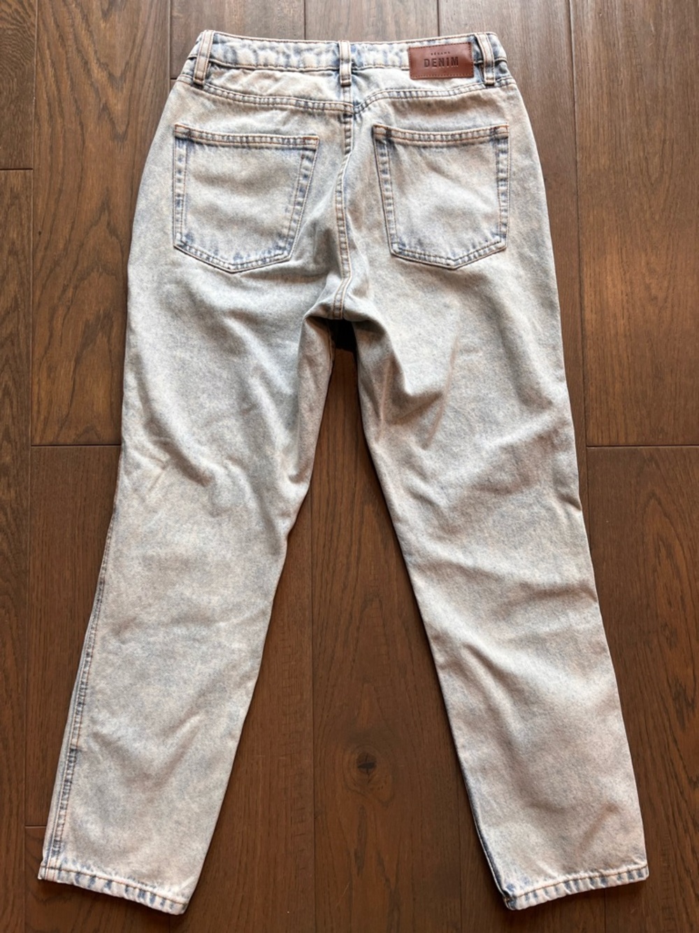 Sezane Light Gray-Blue Straight Jeans